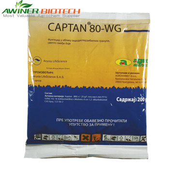 agriculture pesticide chimique 80% WDG Captan fongicide